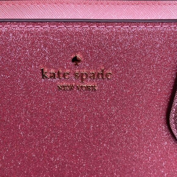 KATE SPADE ♠️ Pink Glimmer Satchel Crossbody Bag Purse Tote - Picture 3 of 14